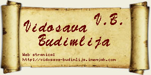 Vidosava Budimlija vizit kartica